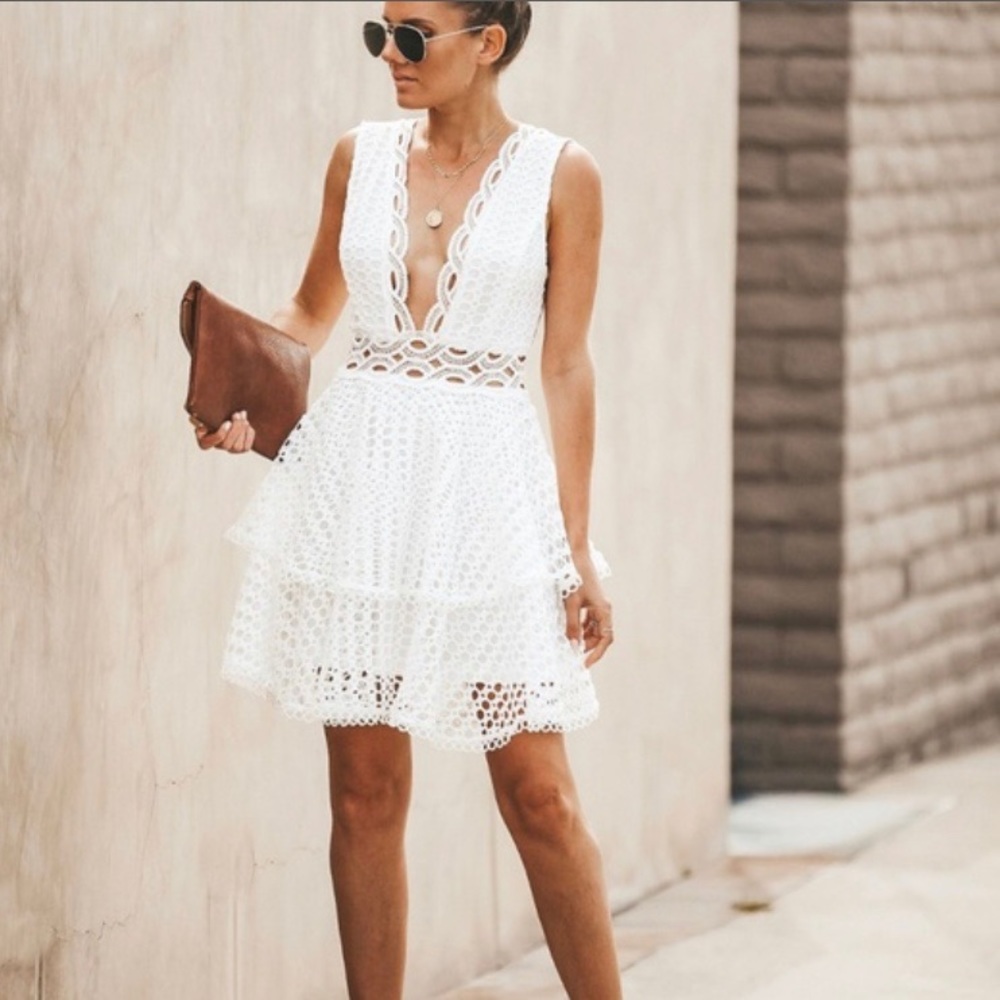 Vici Romantically Yours Crochet Lace Dress